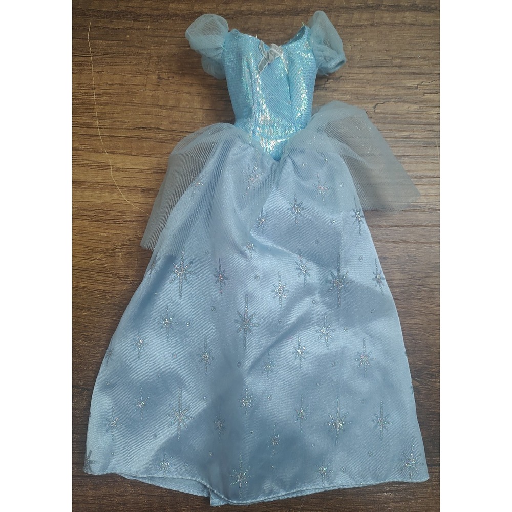 Disney Princess Barbie Blue SKIRT CINDERELLA Doll Dress Only Z32